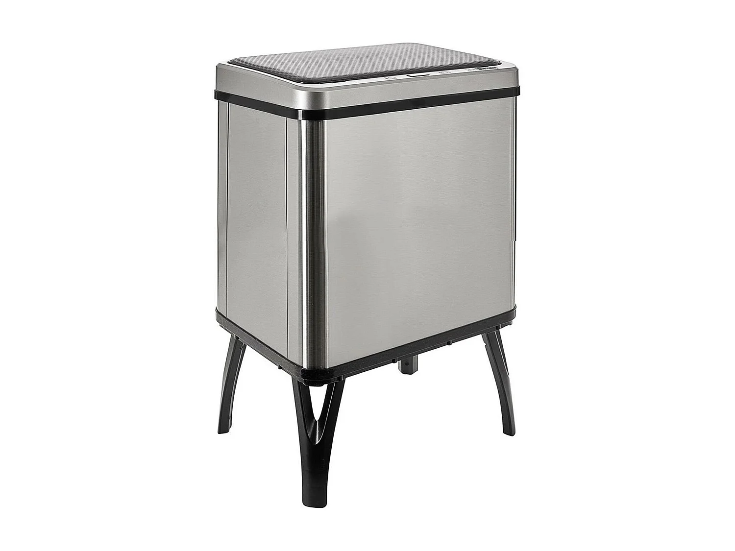 WELL HOME - Poubelle de Recyclage Intelligente à Ouverture Automatique et Contact Manuel 15L+15L 35,5x26x60cm Couleur Gris