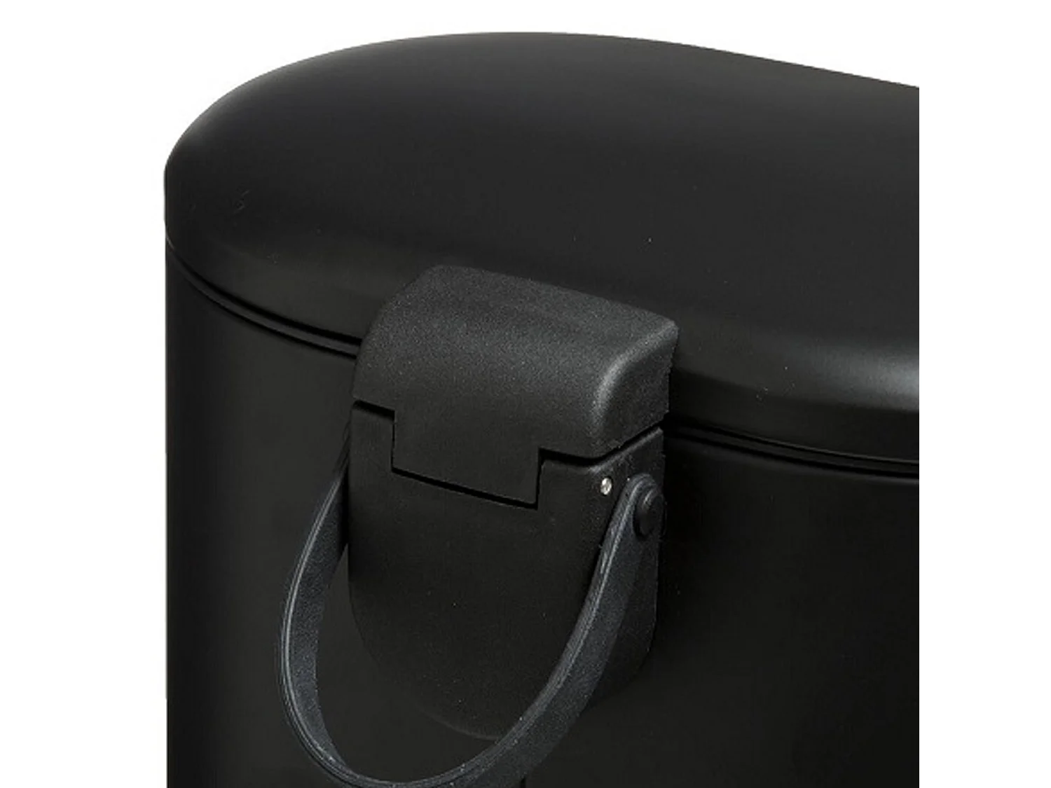 WELL HOME - Seau à pédale inox Siliflex 6 L noir