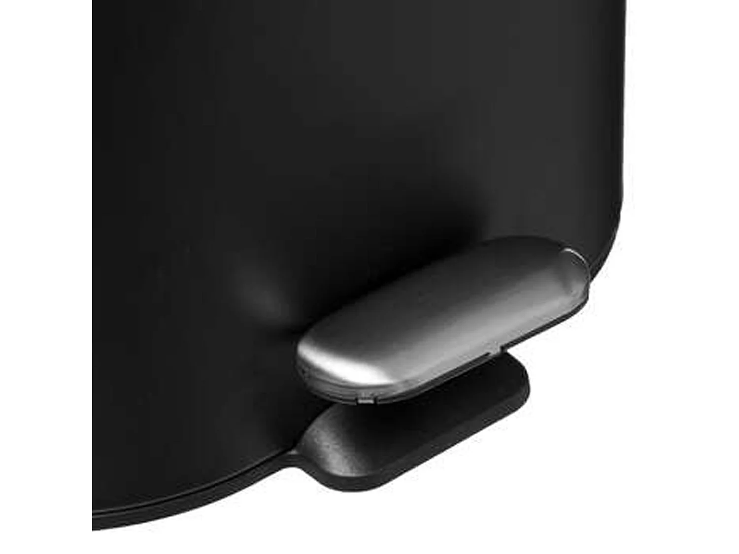 WELL HOME - Seau à pédale inox Siliflex 6 L noir