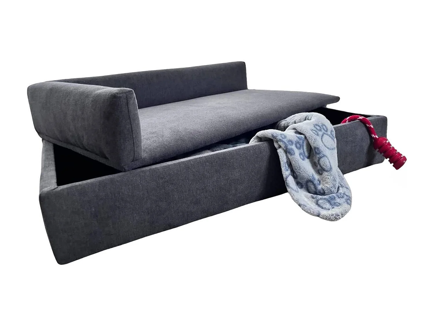 Canapé-lit Well Home avec canapé pour animaux de compagnie avec tissu spécial et base rembourrée Couleur Gris