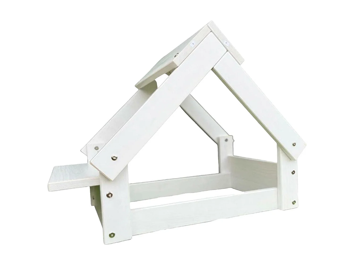 Niche d'intérieur Well Home, structure en bois avec support de gamelle, blanc