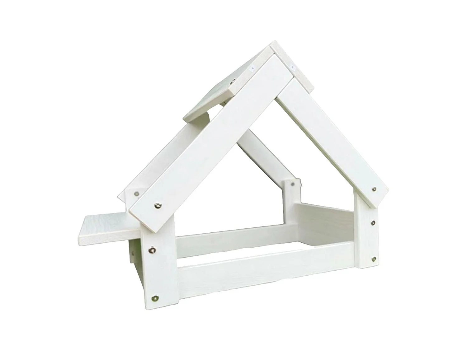 Niche d'intérieur Well Home, structure en bois avec support de gamelle, blanc