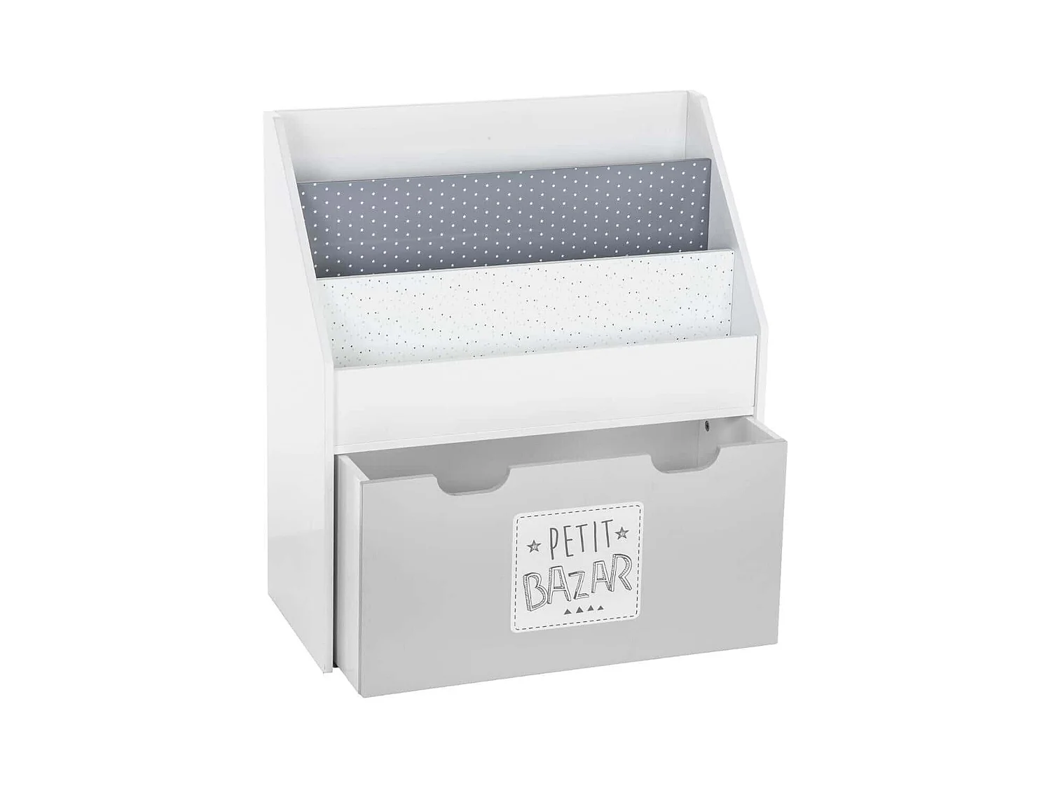 WELL HOME - Etagère avec conteneur et roulettes gris