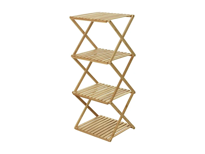 Etagère de rangement Well Home avec 4 étagères en Bambou H.93,5cm