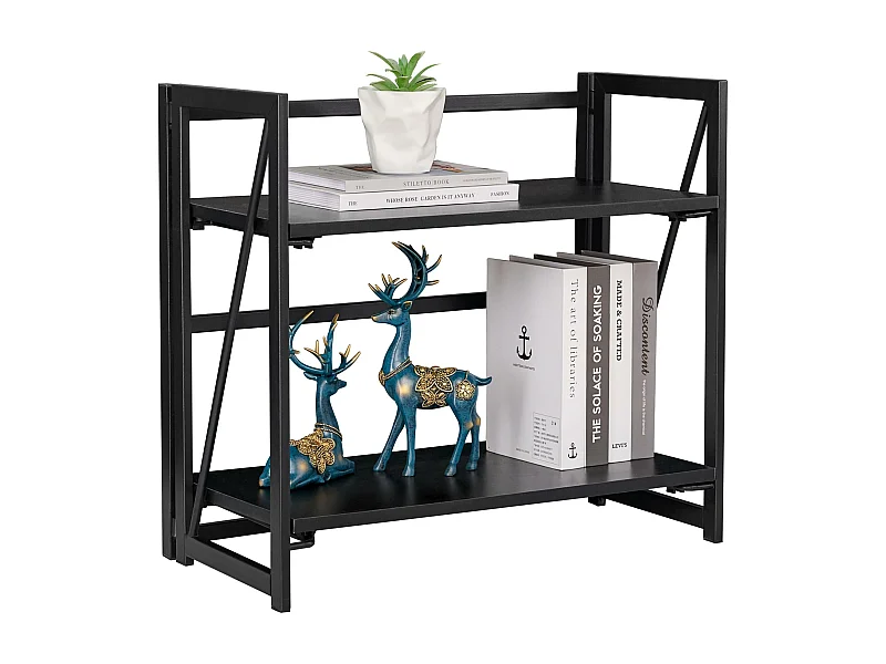 Étagère en métal Well Home noire 60x30x55cm