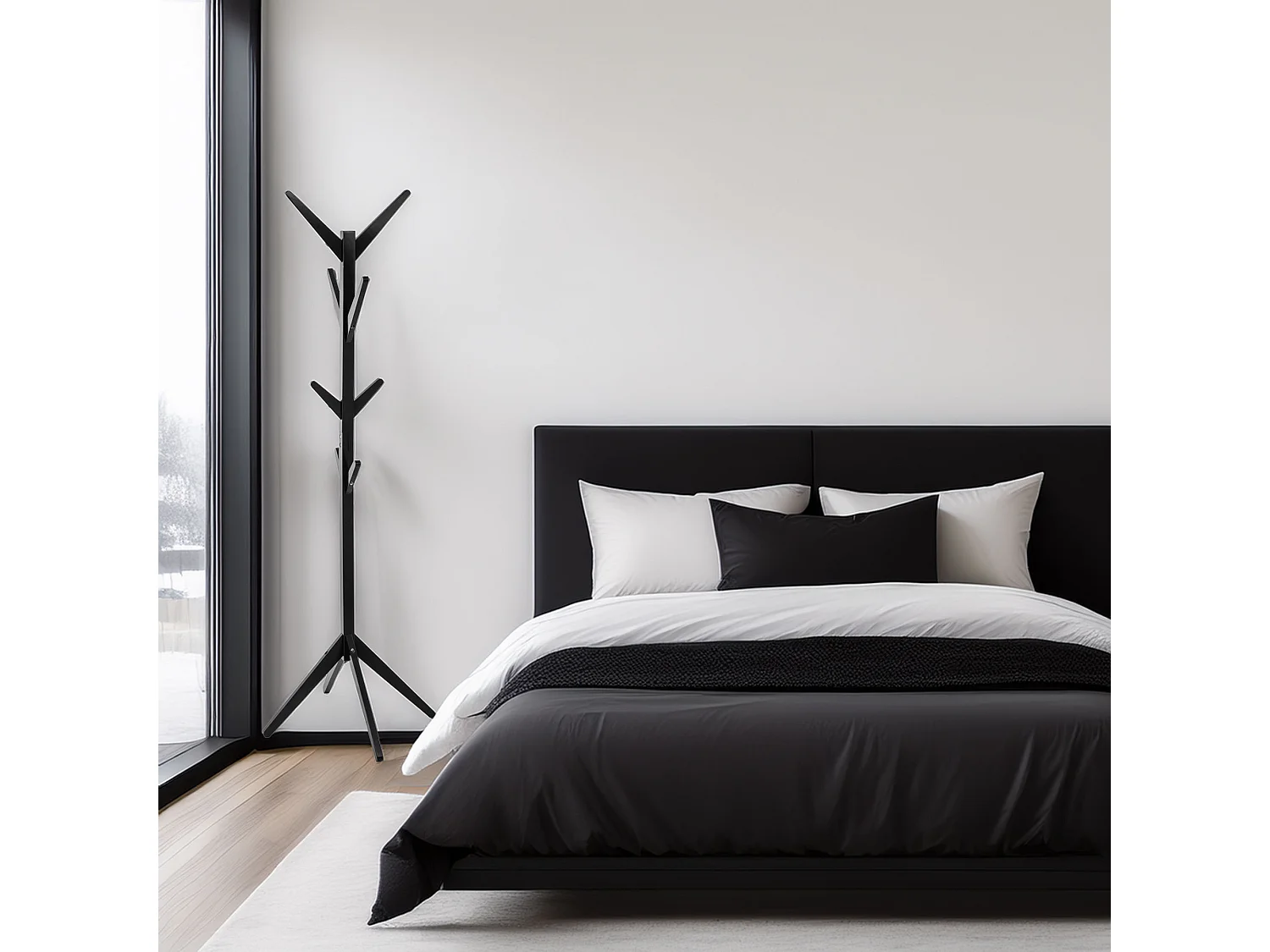 WELL HOME - Portemanteau en bois 8 tiges