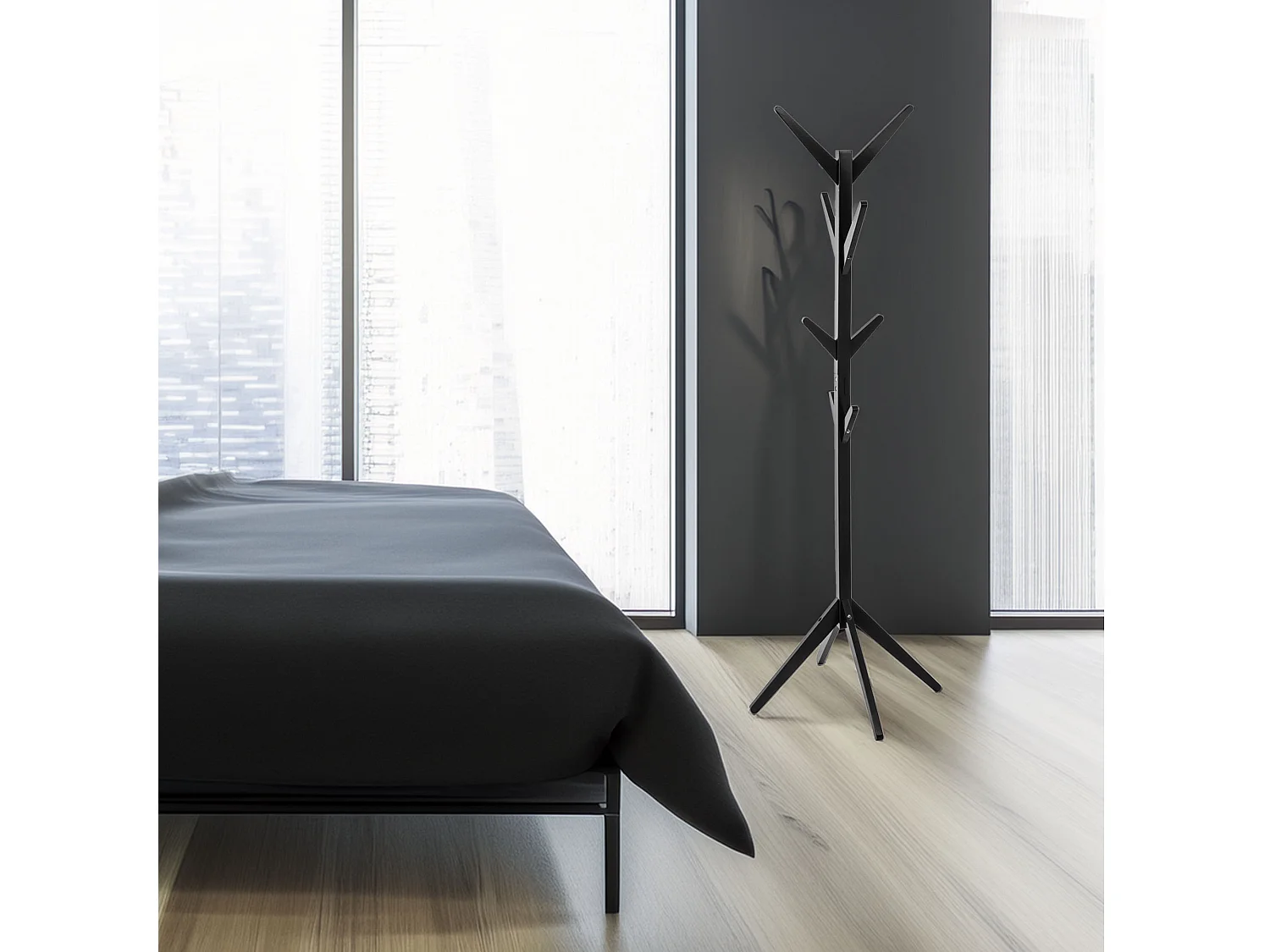 WELL HOME - Portemanteau en bois 8 tiges