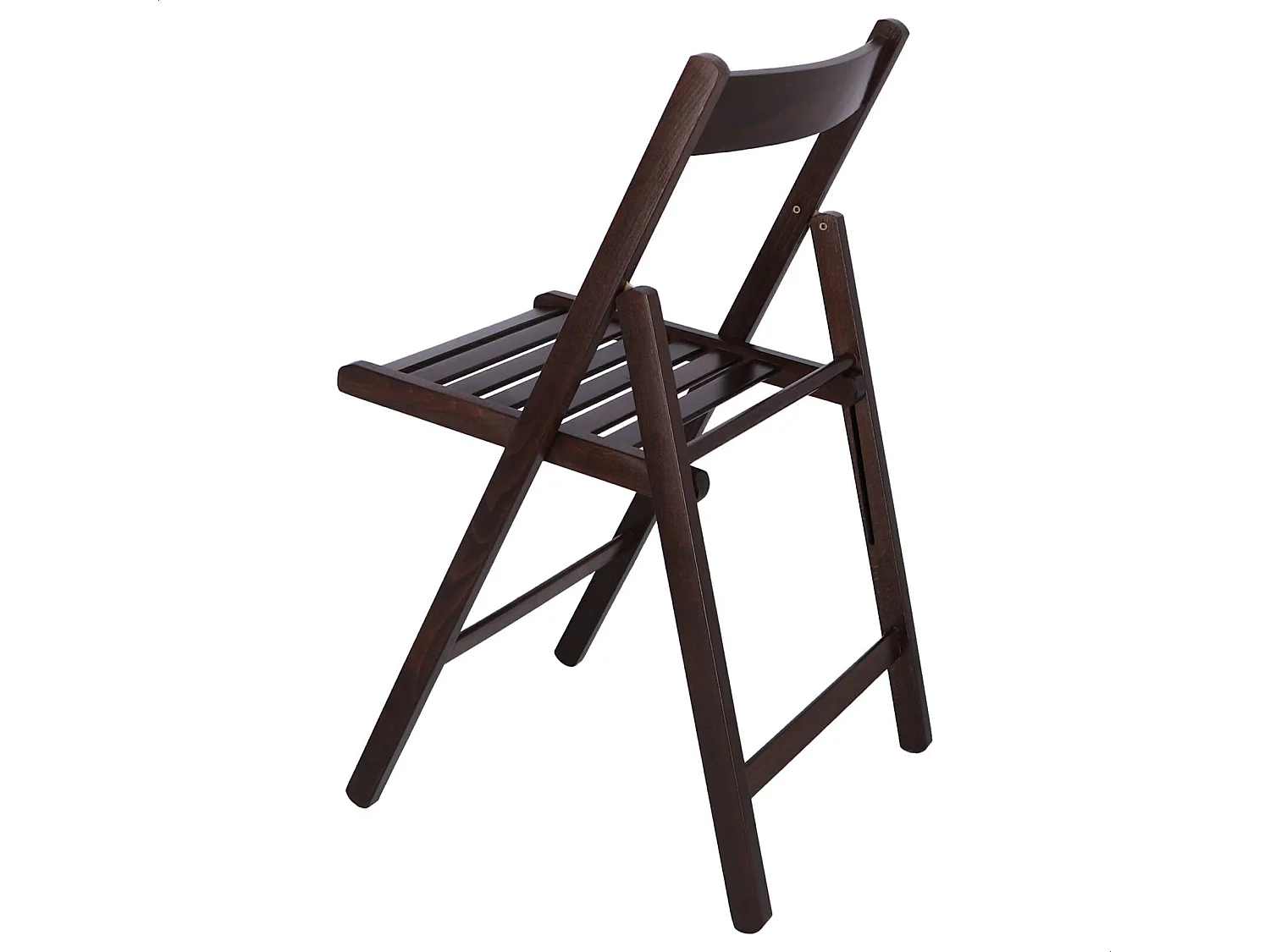 WELL HOME FURNITURE & DECORATION - Pack 4 Chaises BAS en hêtre finition wengé