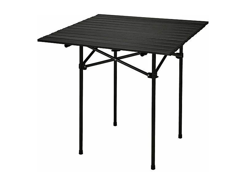 Table pliante Well Home en métal noir 70x70x69cm