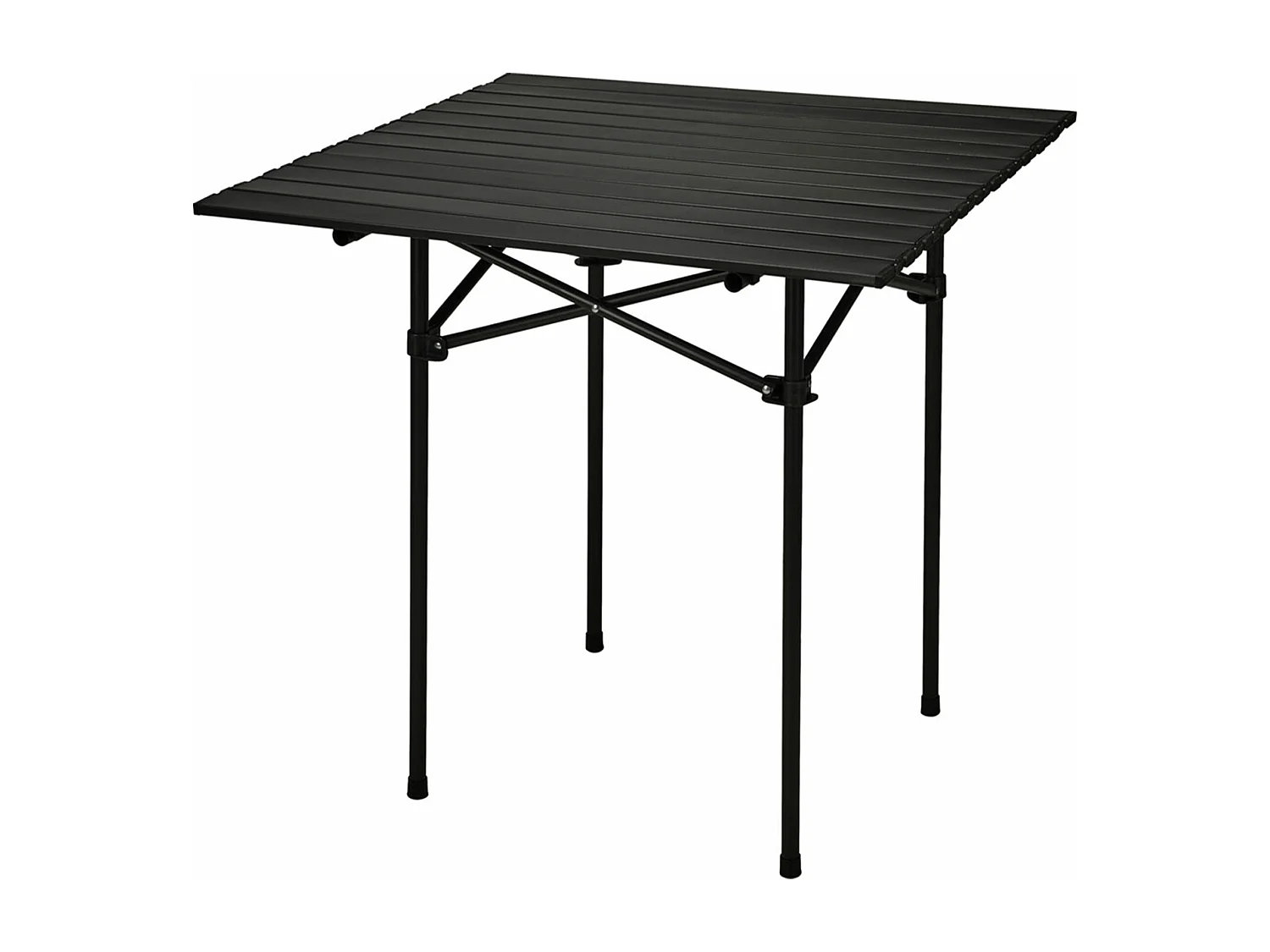 Table pliante Well Home en métal noir 70x70x69cm