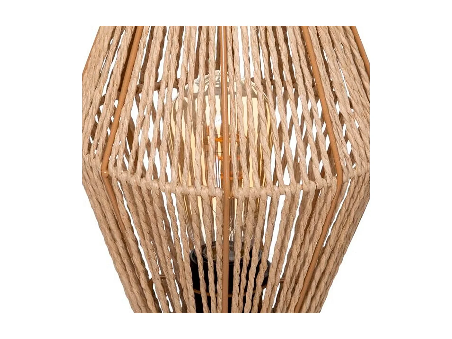 WELL HOME - Lampe de table 'Aissa Nature' structure métal H.32