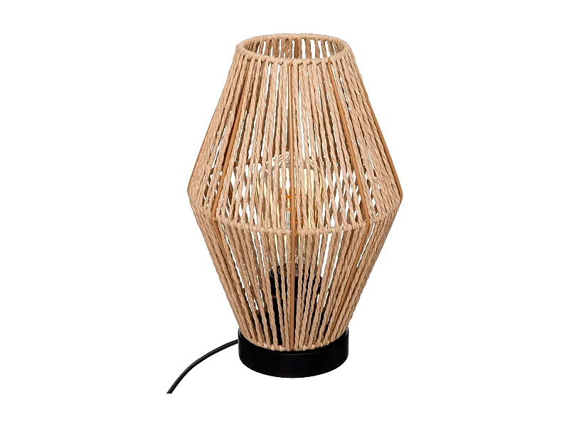 WELL HOME - Lampe de table 'Aissa Nature' structure métal H.32