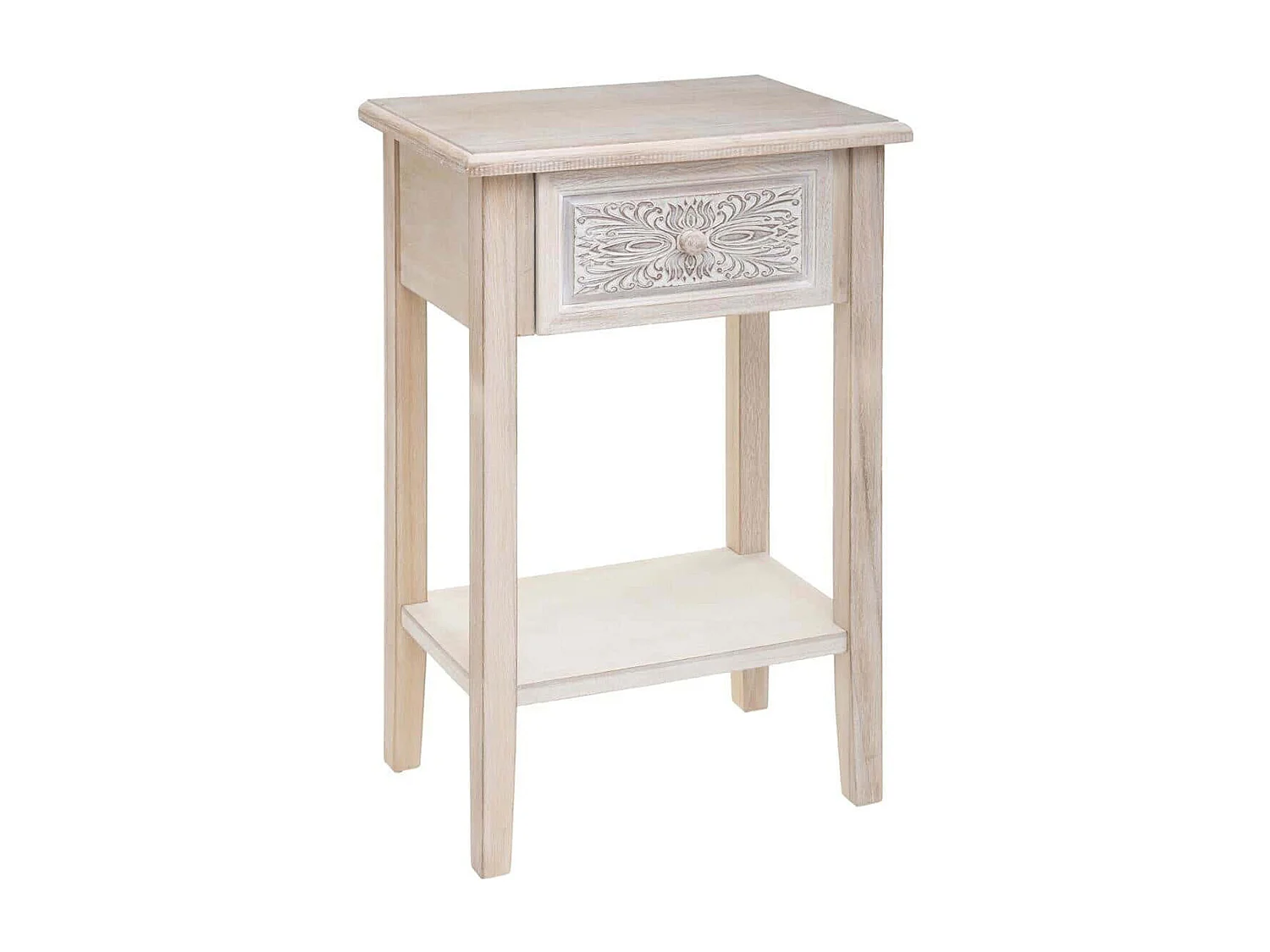 WELL HOME - Table de chevet blanche pour compléter votre décoration