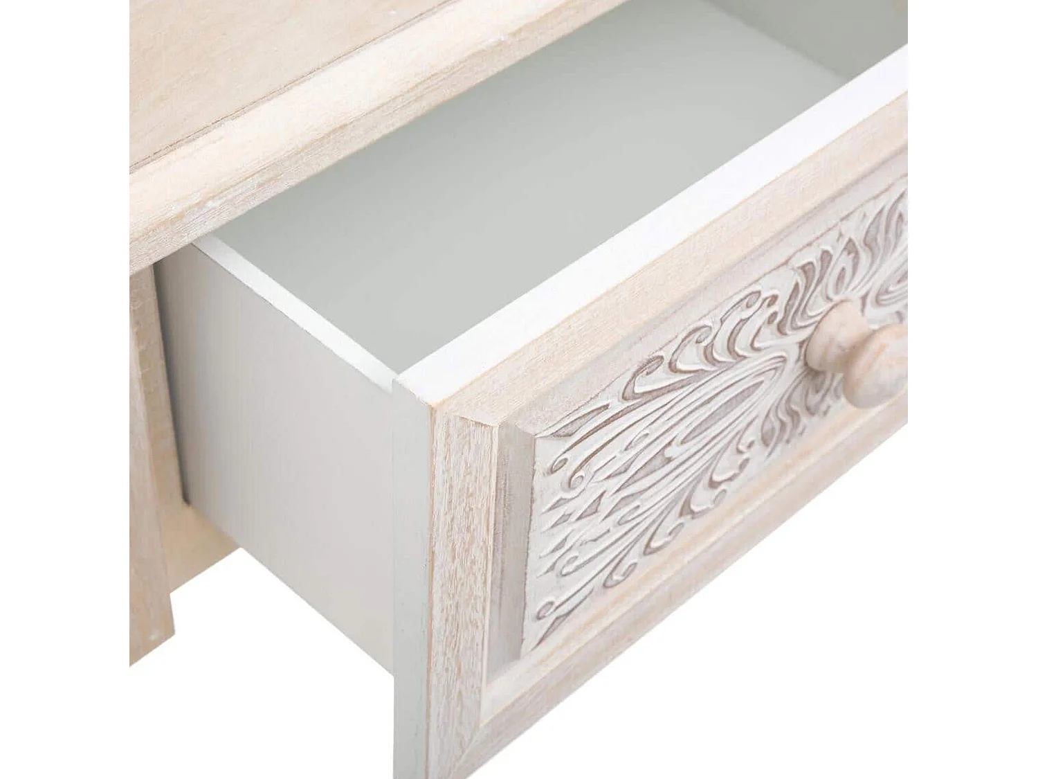 WELL HOME - Table de chevet blanche pour compléter votre décoration