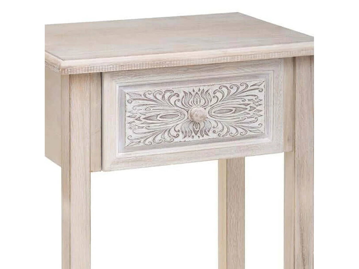 WELL HOME - Table de chevet blanche pour compléter votre décoration