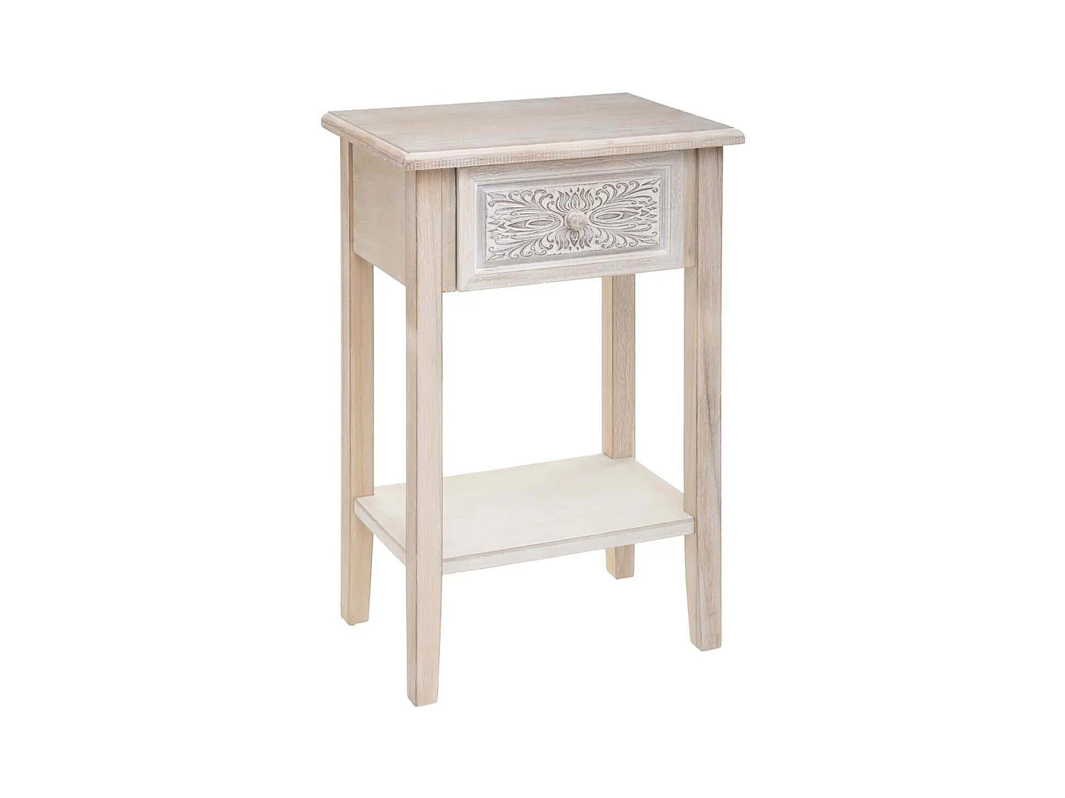 WELL HOME - Table de chevet blanche pour compléter votre décoration