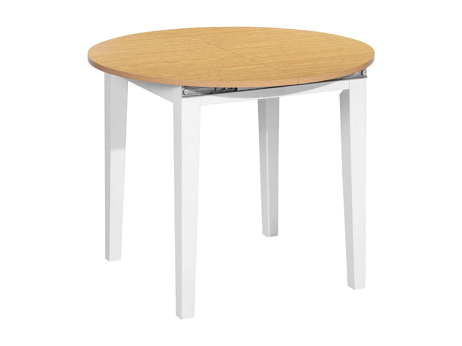 Table extensible circulaire en hêtre blanc Well Home 90-120 cm