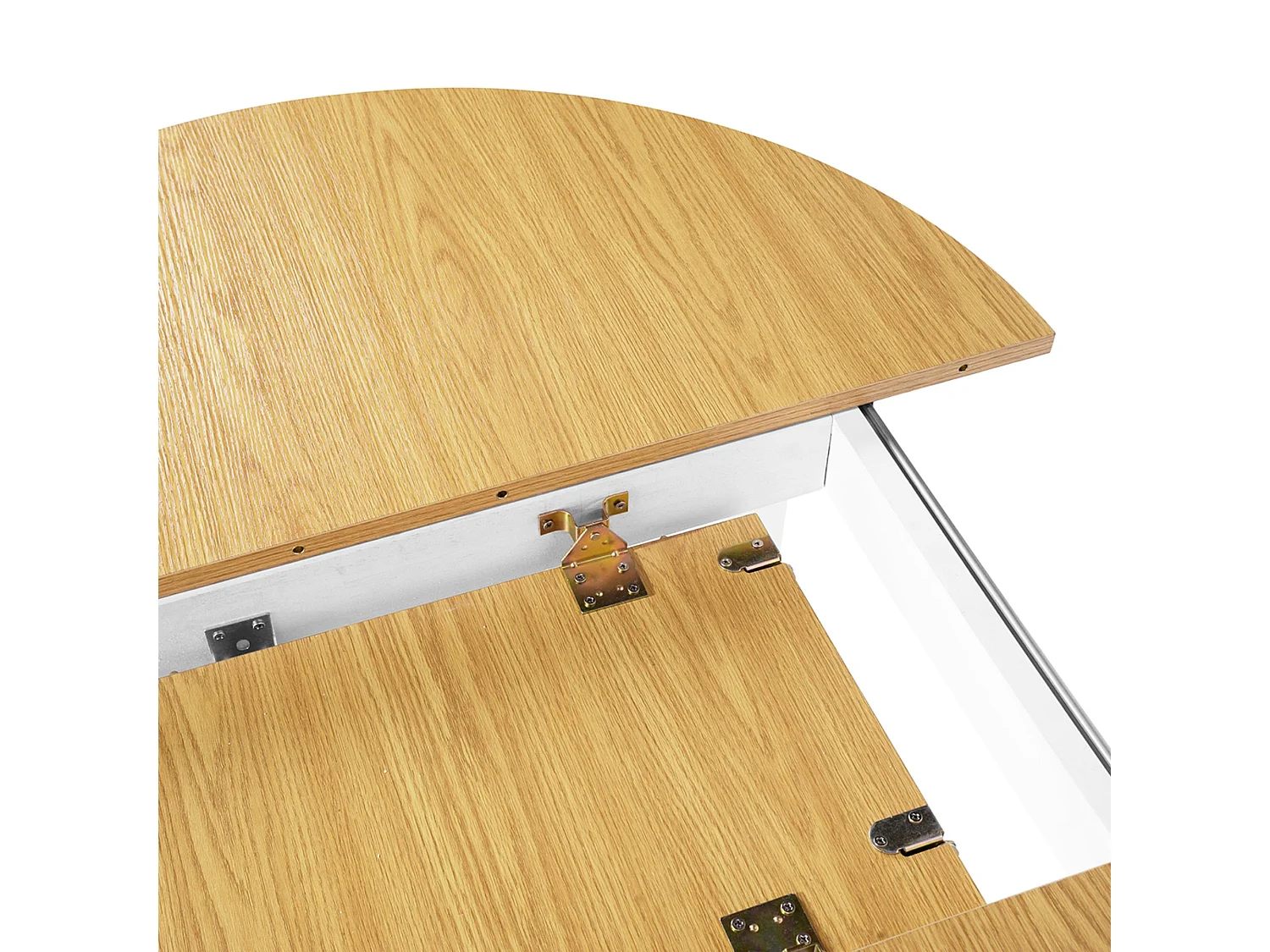 Table extensible circulaire en hêtre blanc Well Home 90-120 cm