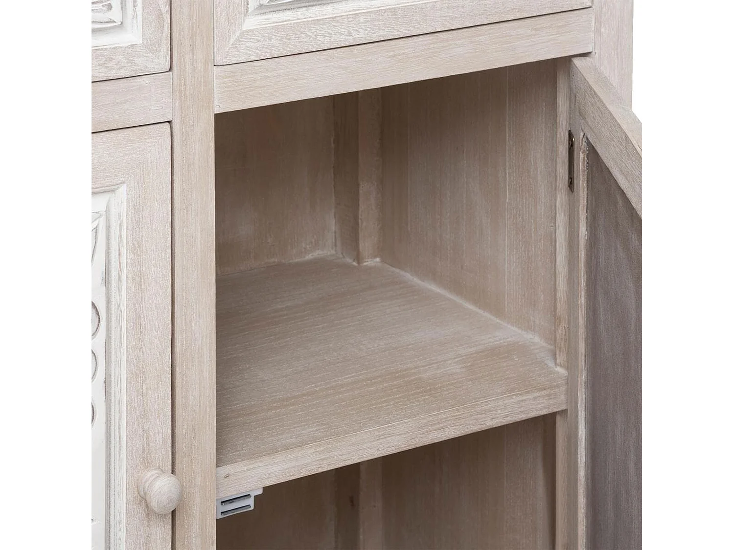 WELL HOME - Buffet 2 portes pratique et élégant en bois blanc