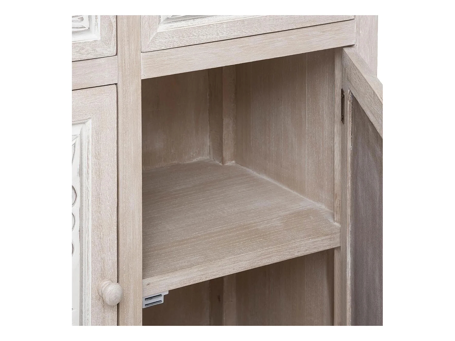 WELL HOME - Buffet 2 portes pratique et élégant en bois blanc