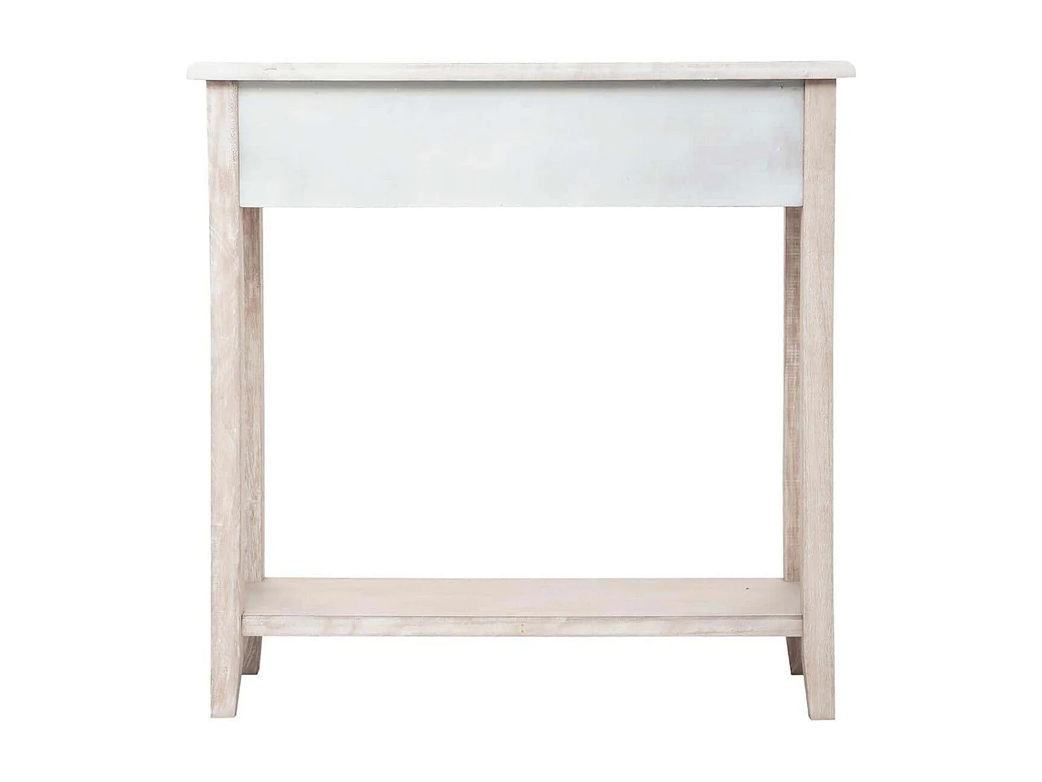 WELL HOME - Console 2 tiroirs inspiration nature en bois blanc