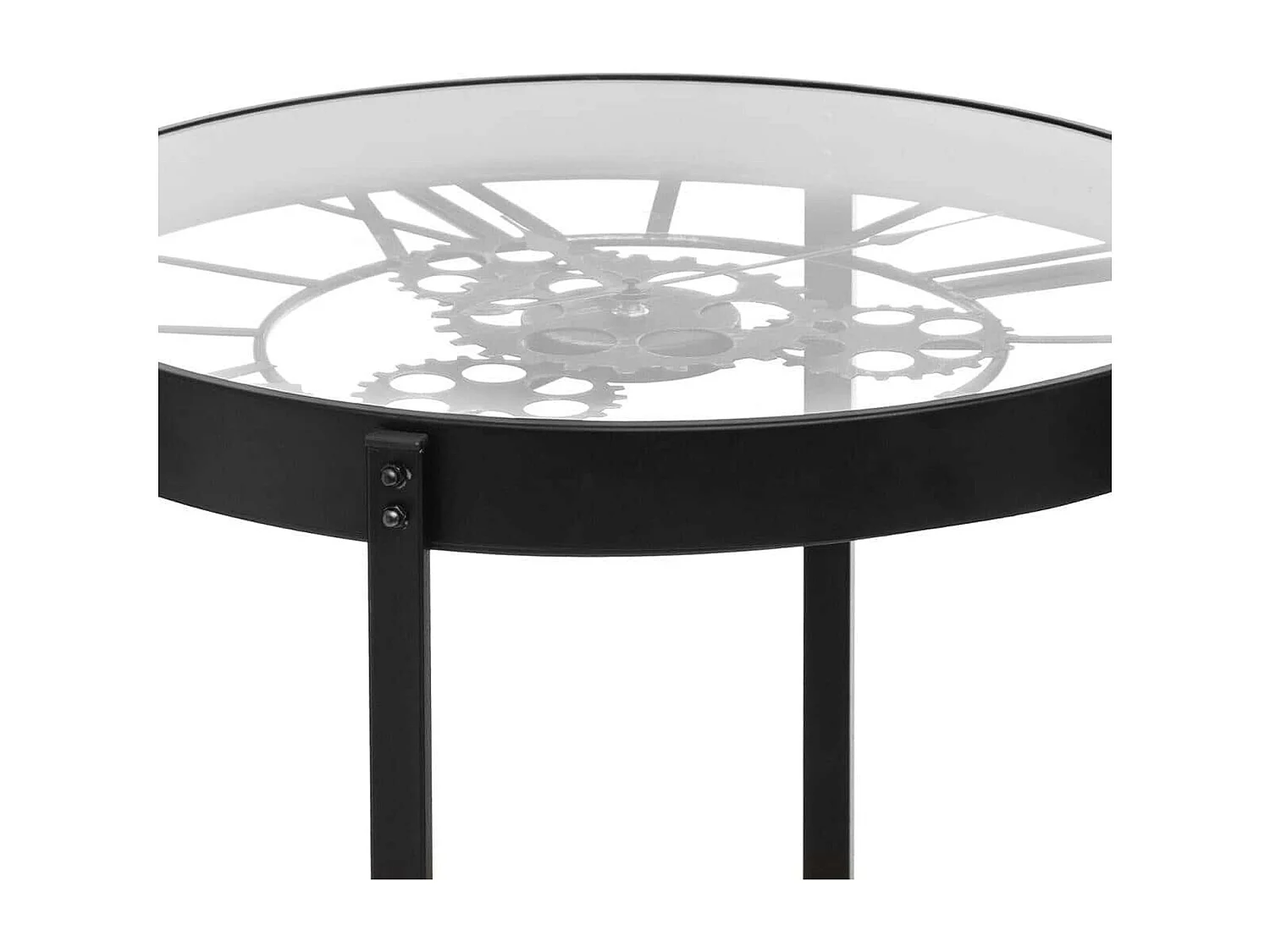 WELL HOME - Table basse horloge mécanique Ø51x49