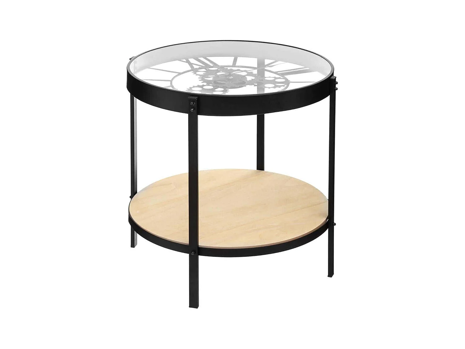 WELL HOME - Table basse horloge mécanique Ø51x49