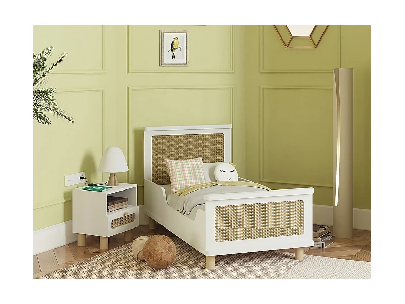 Lit enfant " Ochna " - 70 x 140 cm - Blanc mat