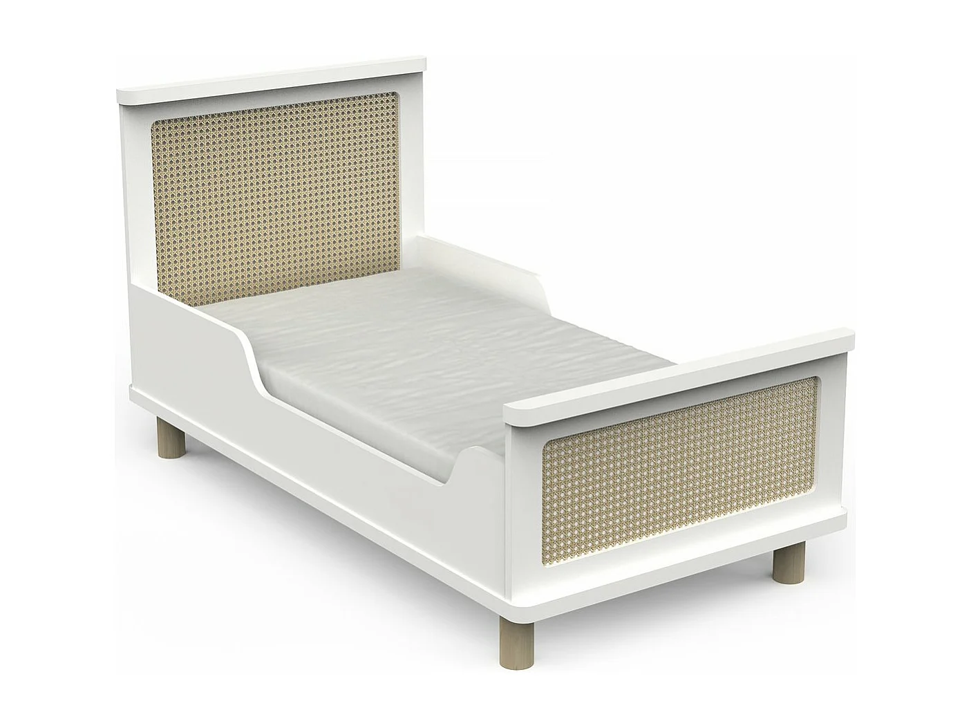 Lit enfant " Ochna " - 70 x 140 cm - Blanc mat