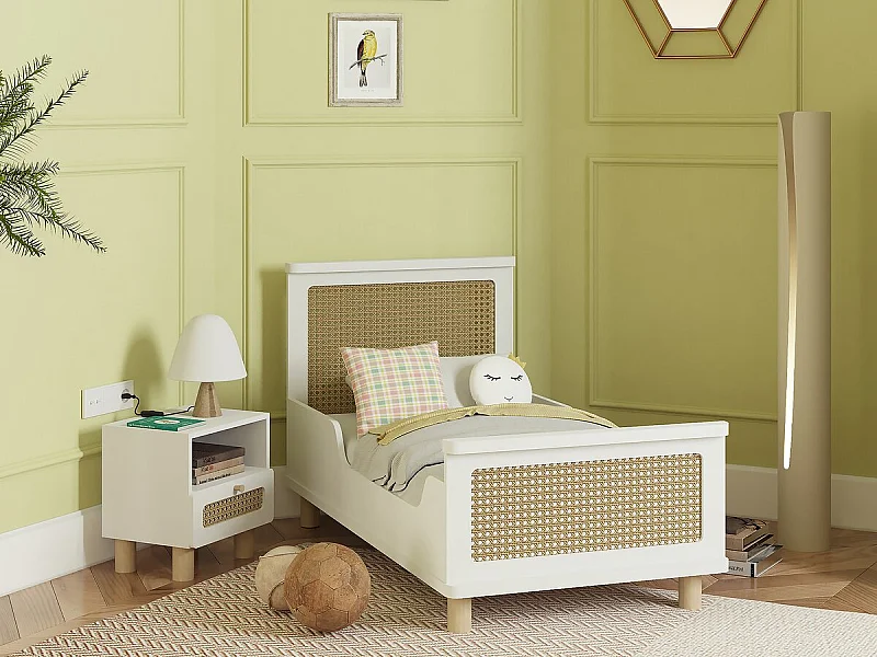 Lit enfant " Ochna " - 70 x 140 cm - Blanc mat