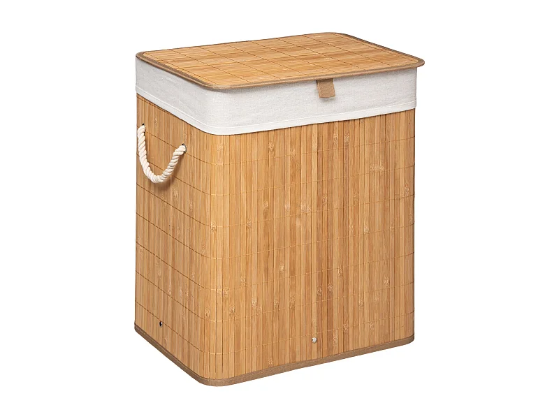 WELL HOME - Panier à linge en bambou naturel