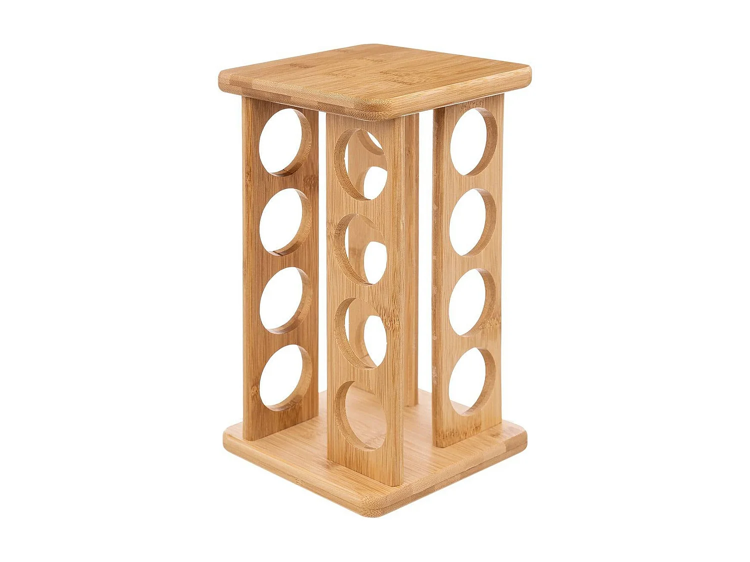 WELL HOME - Étagère à épices rotative pour 16 épices en bambou