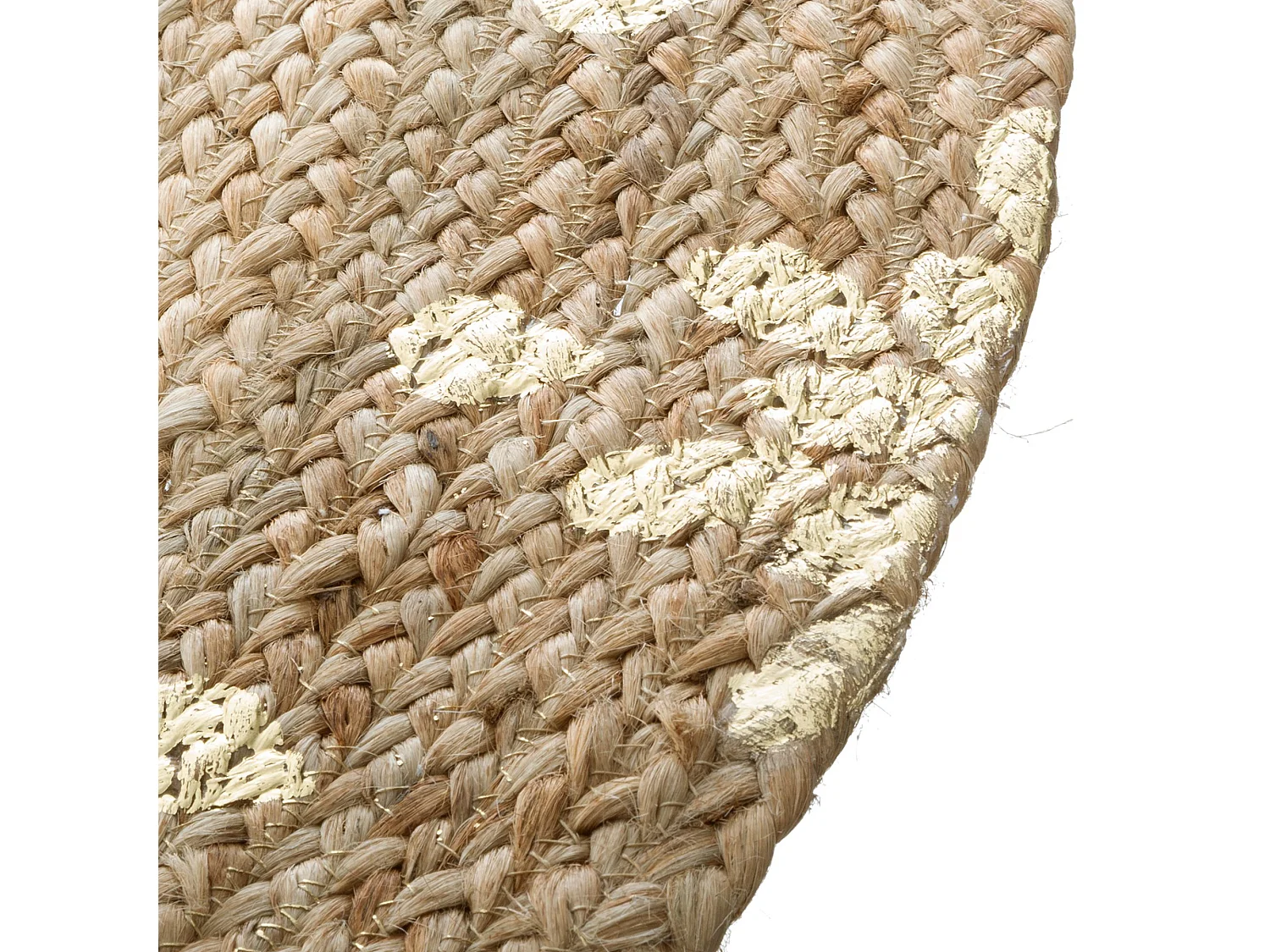 WELL HOME - Tapis en jute doré brillant