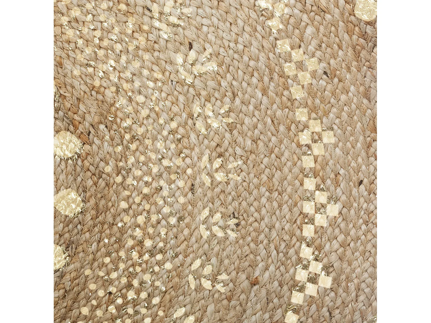 WELL HOME - Tapis en jute doré brillant