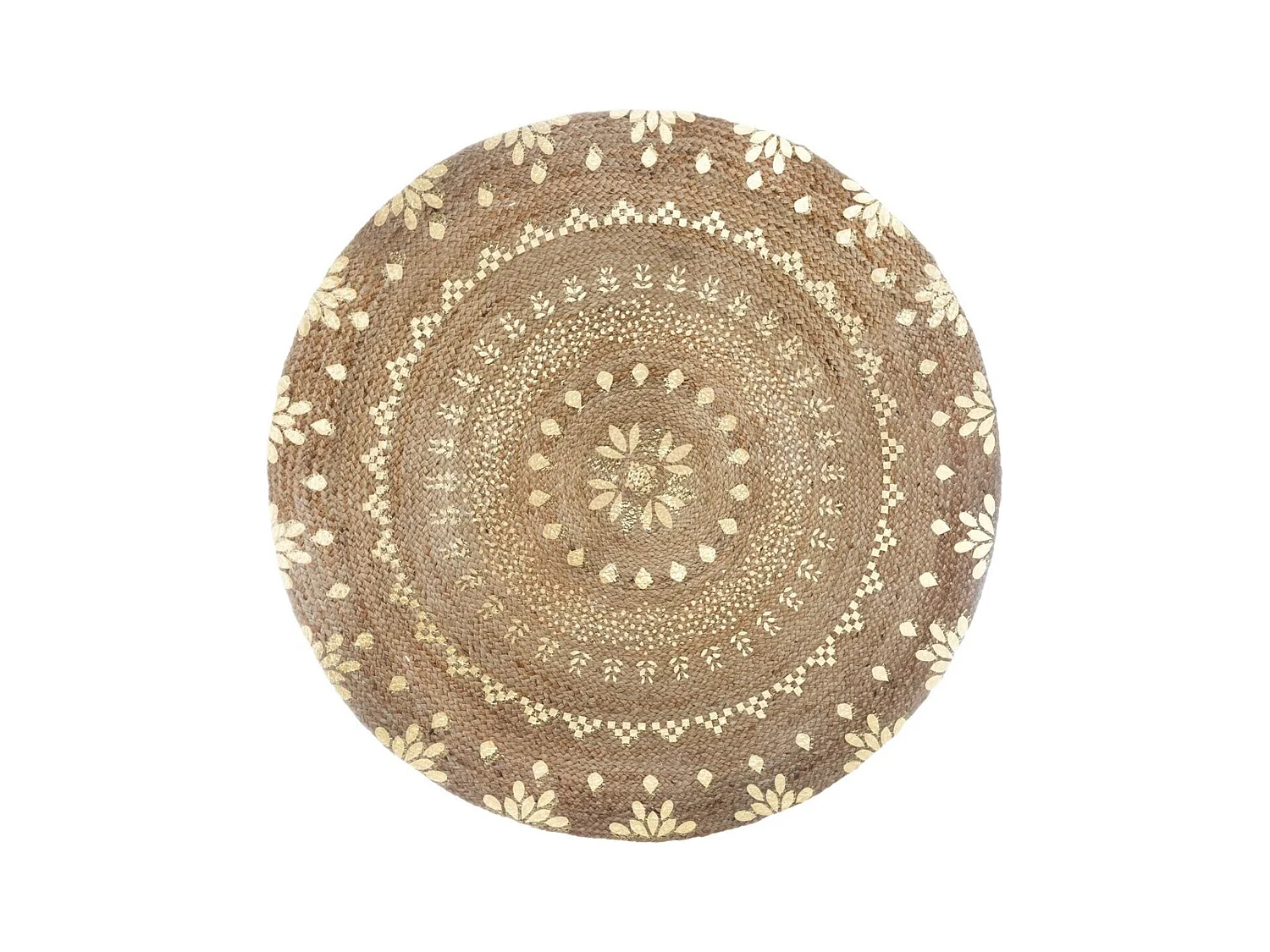 WELL HOME - Tapis en jute doré brillant