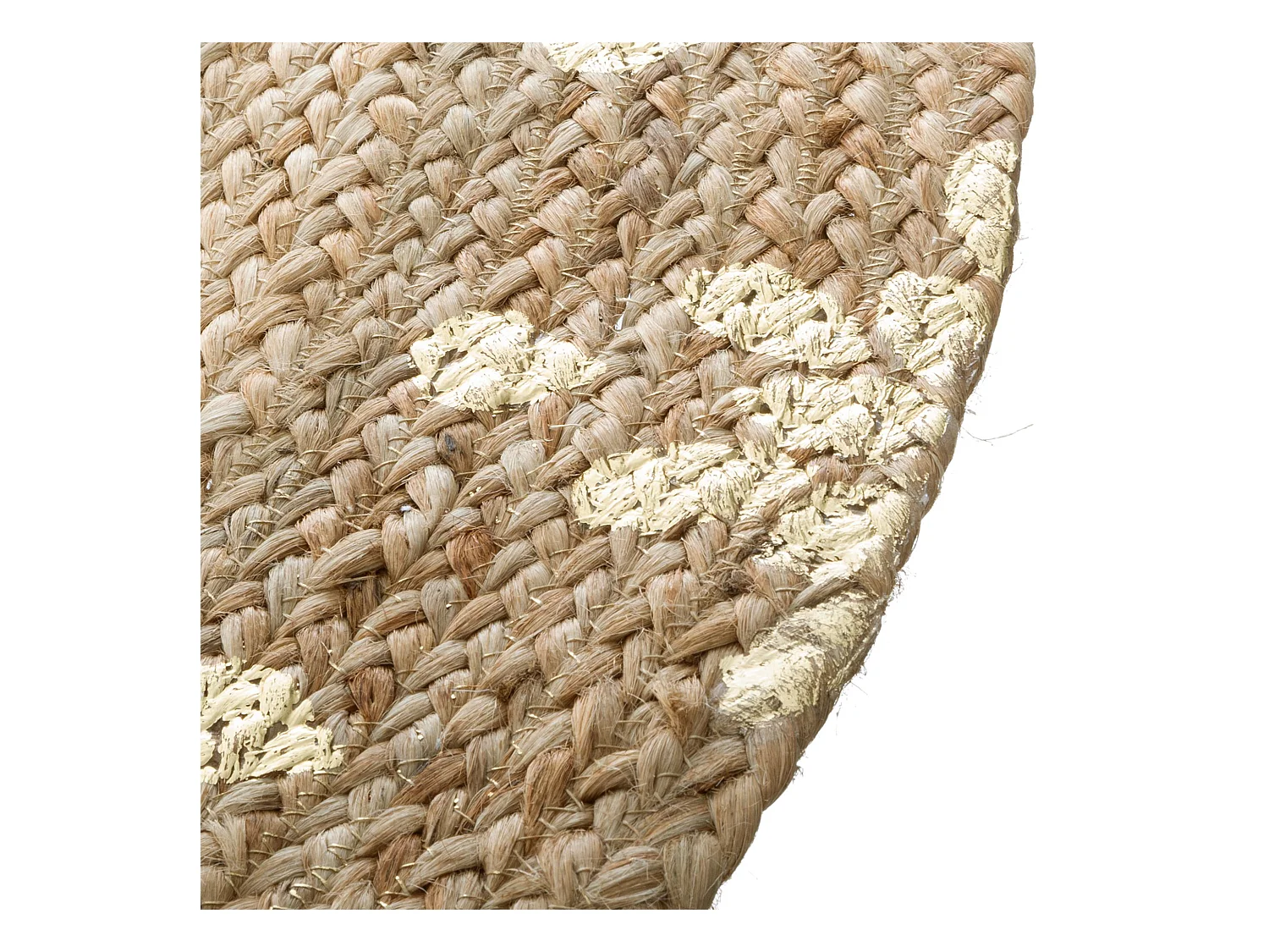 WELL HOME - Tapis en jute doré brillant