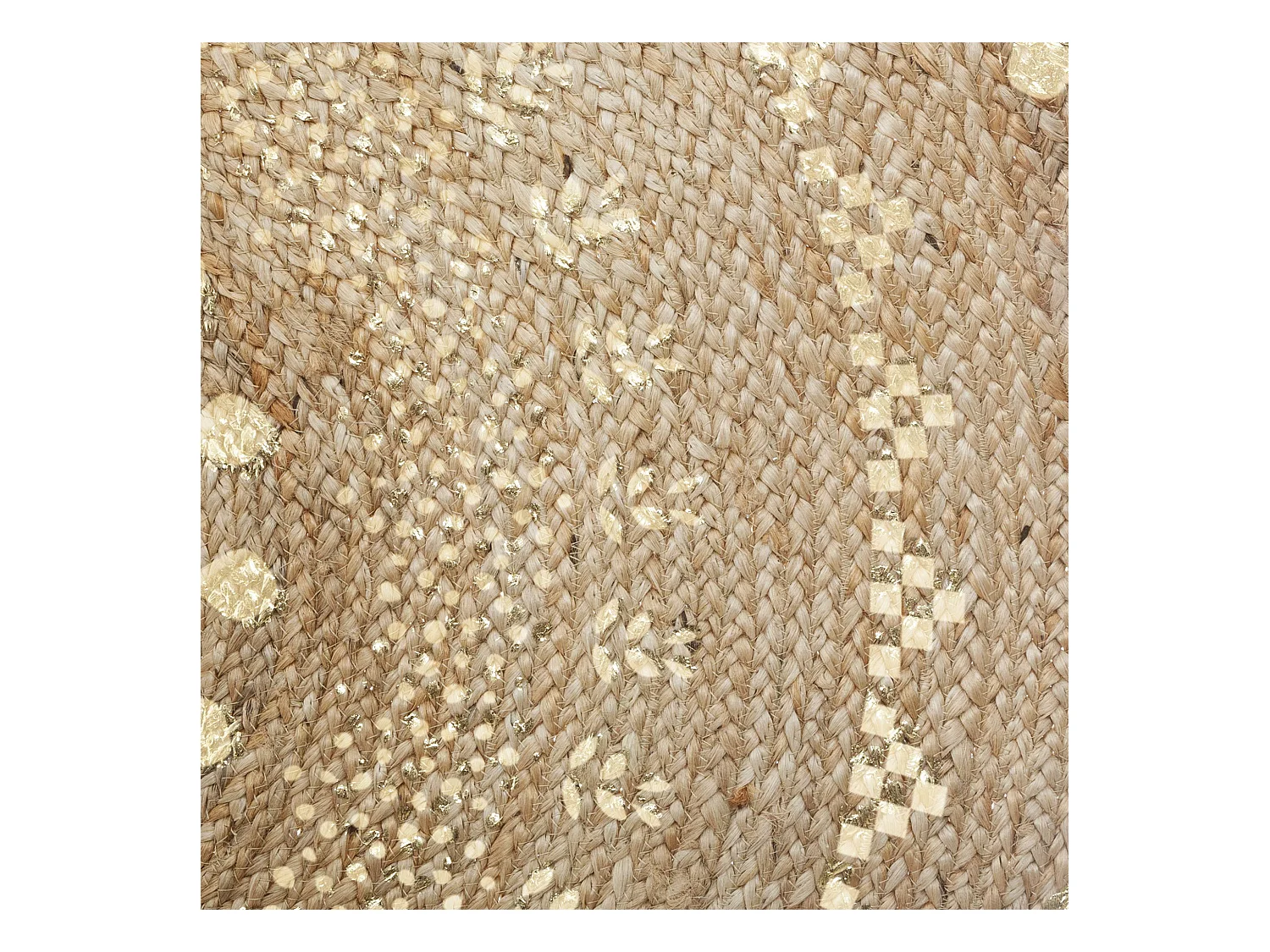 WELL HOME - Tapis en jute doré brillant