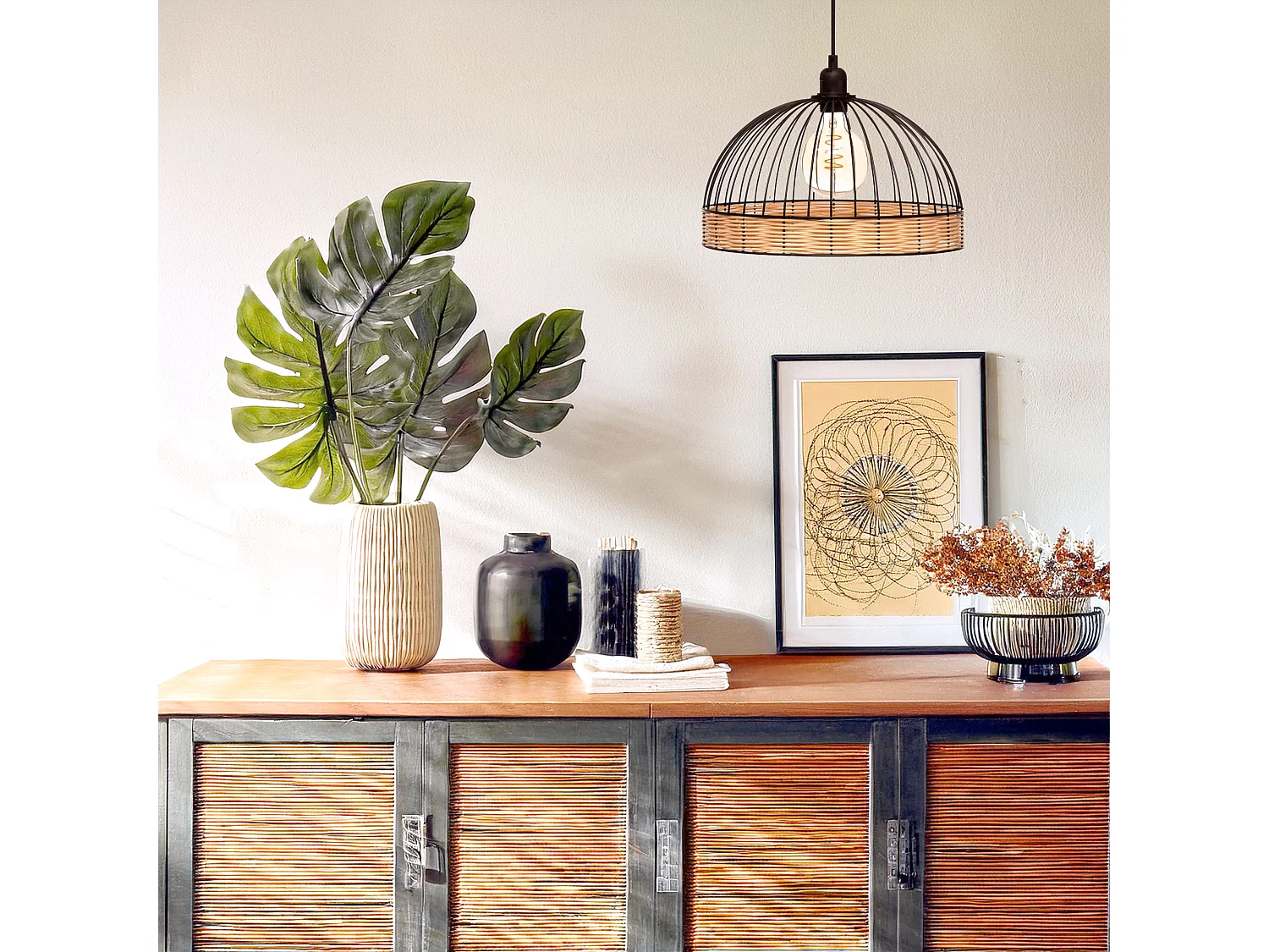 WELL HOME - Lampe à suspension en métal D.35