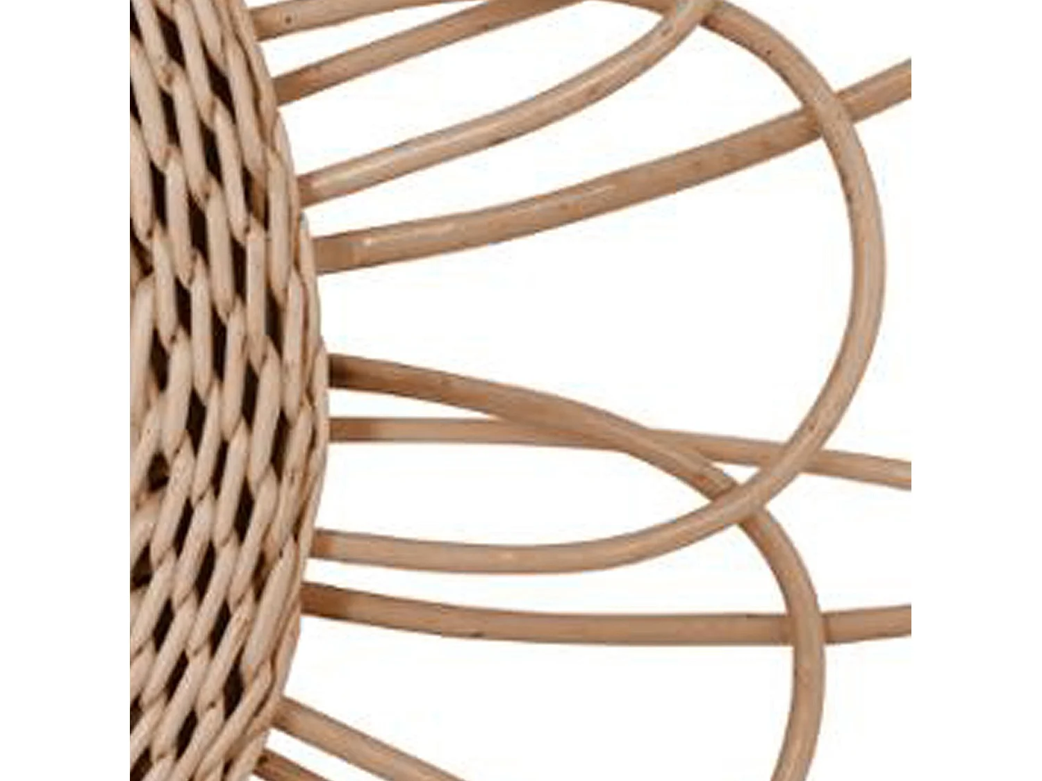 WELL HOME - Miroir Fleur en Rotin D.56 cm