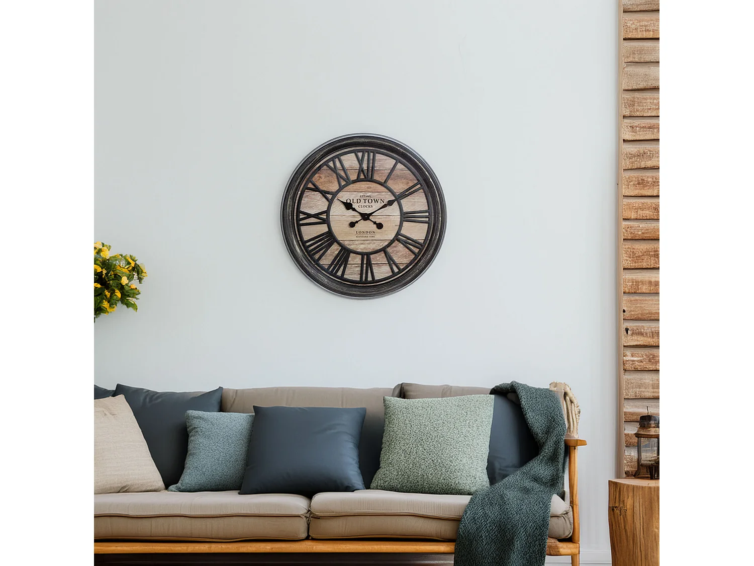WELL HOME - Horloge décorative en relief en plastique Ø49x5cm