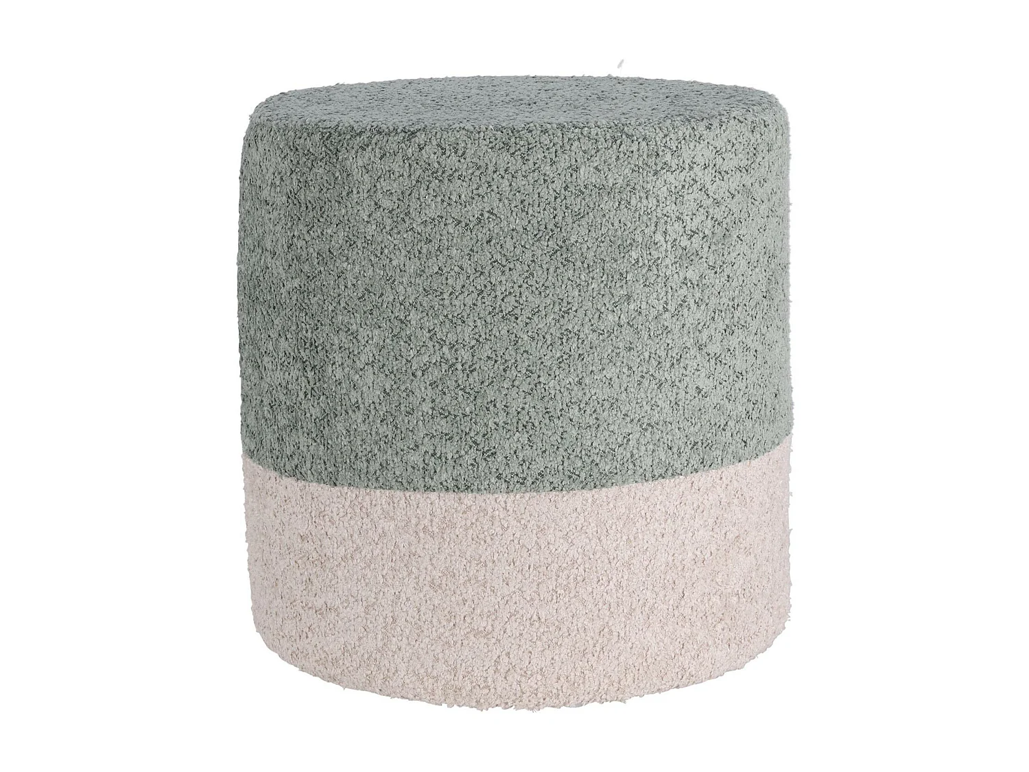 Well Home Tabouret 'Boucle' Ø35cm beige avec bleu