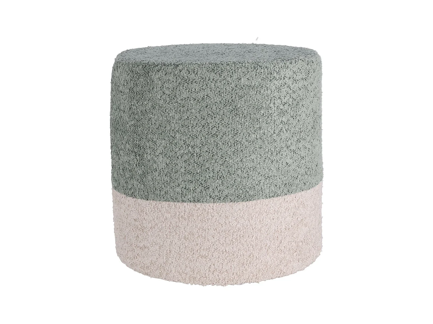 Well Home Tabouret 'Boucle' Ø35cm beige avec bleu