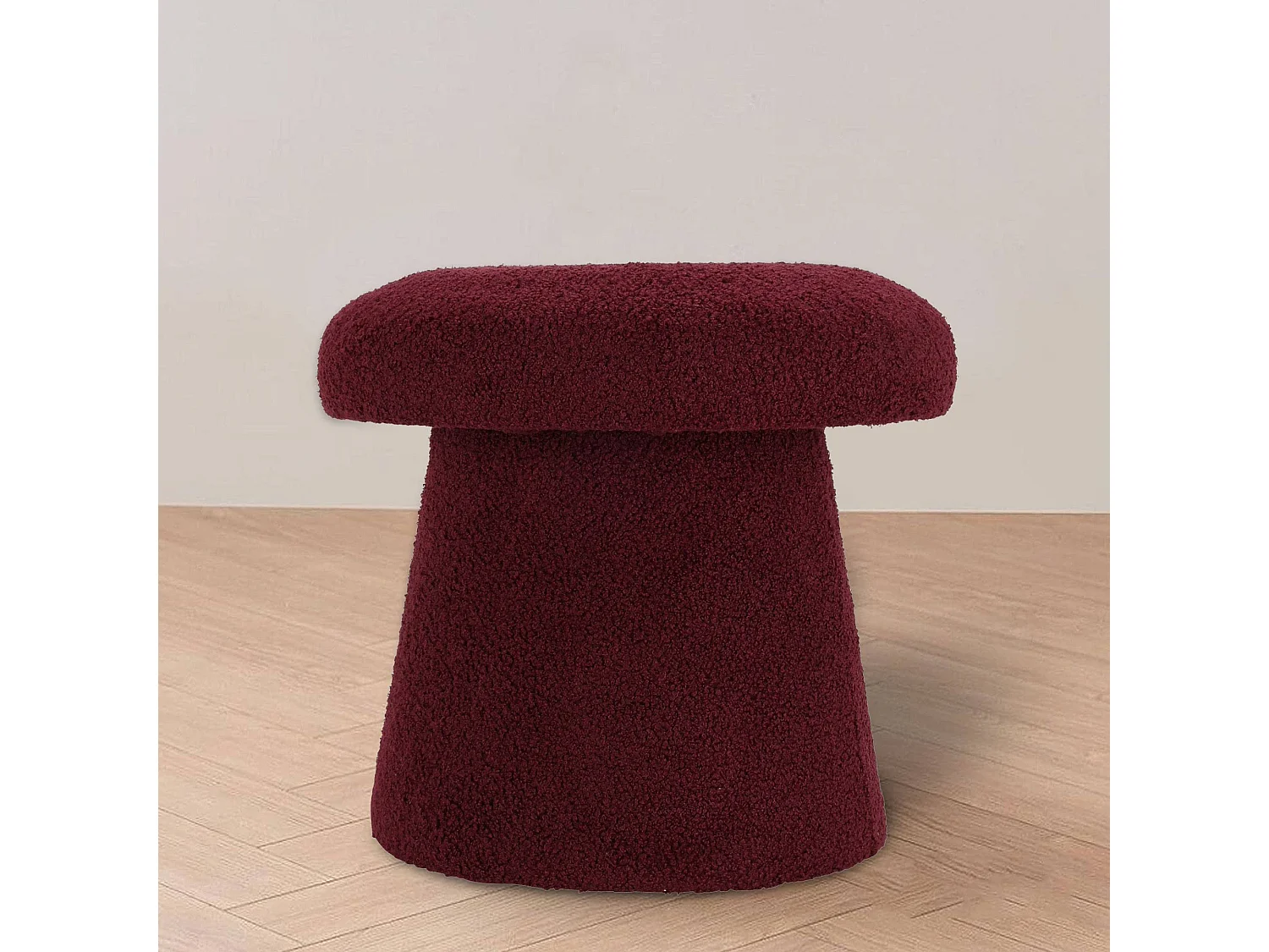Tabouret champignon bordeaux 'Teddy' Well Home Ø43x38cm