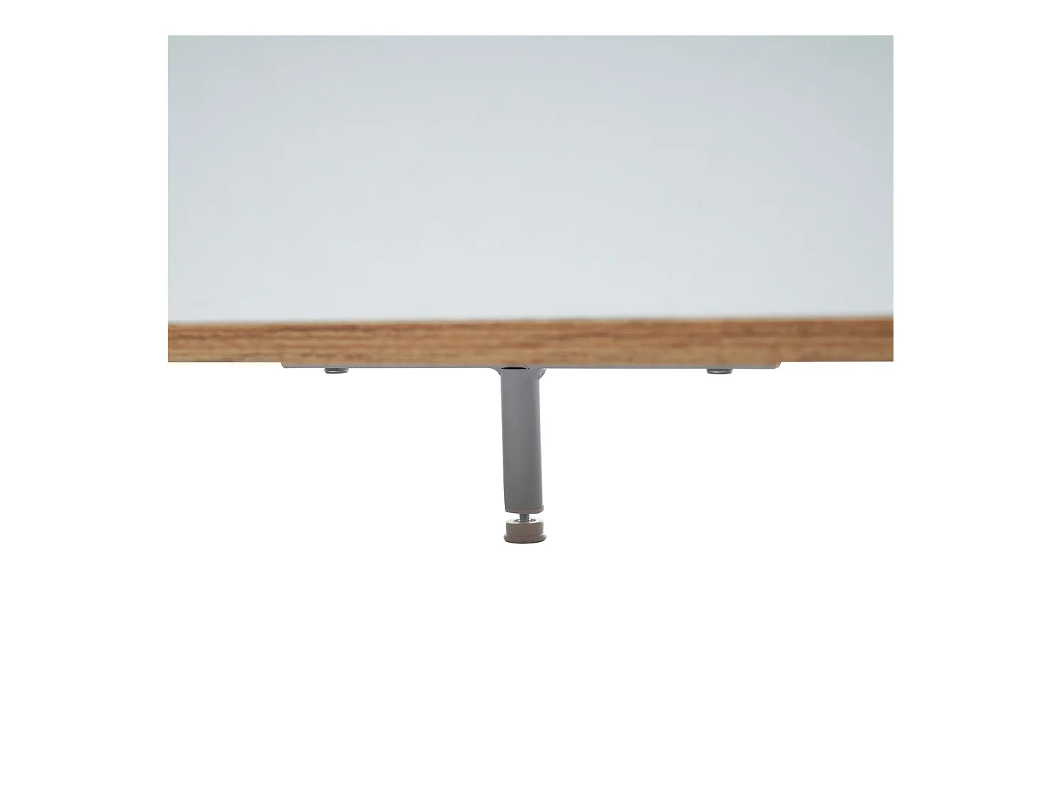 Meuble TV 5 portes et 8 niche, pieds en bois solides, 175x37x51cm, Blanc et naturel