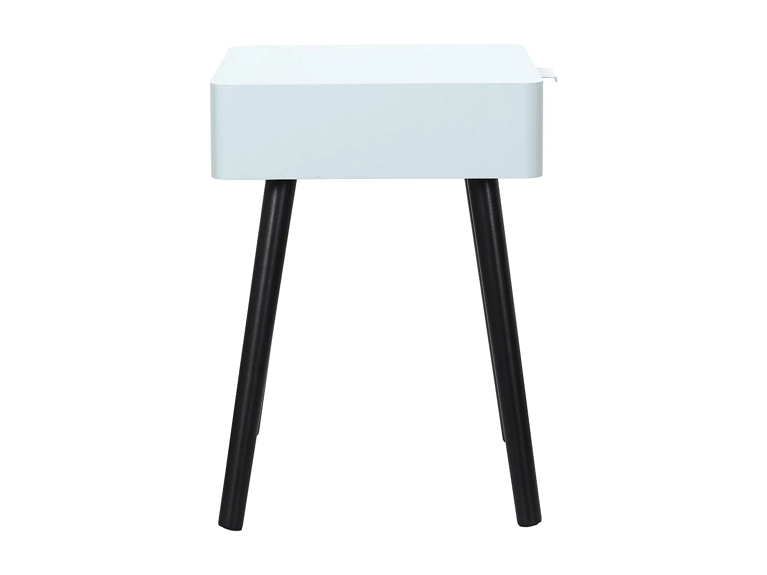 Chevet 1 Tiroir En Bois Gris Noir, Gris