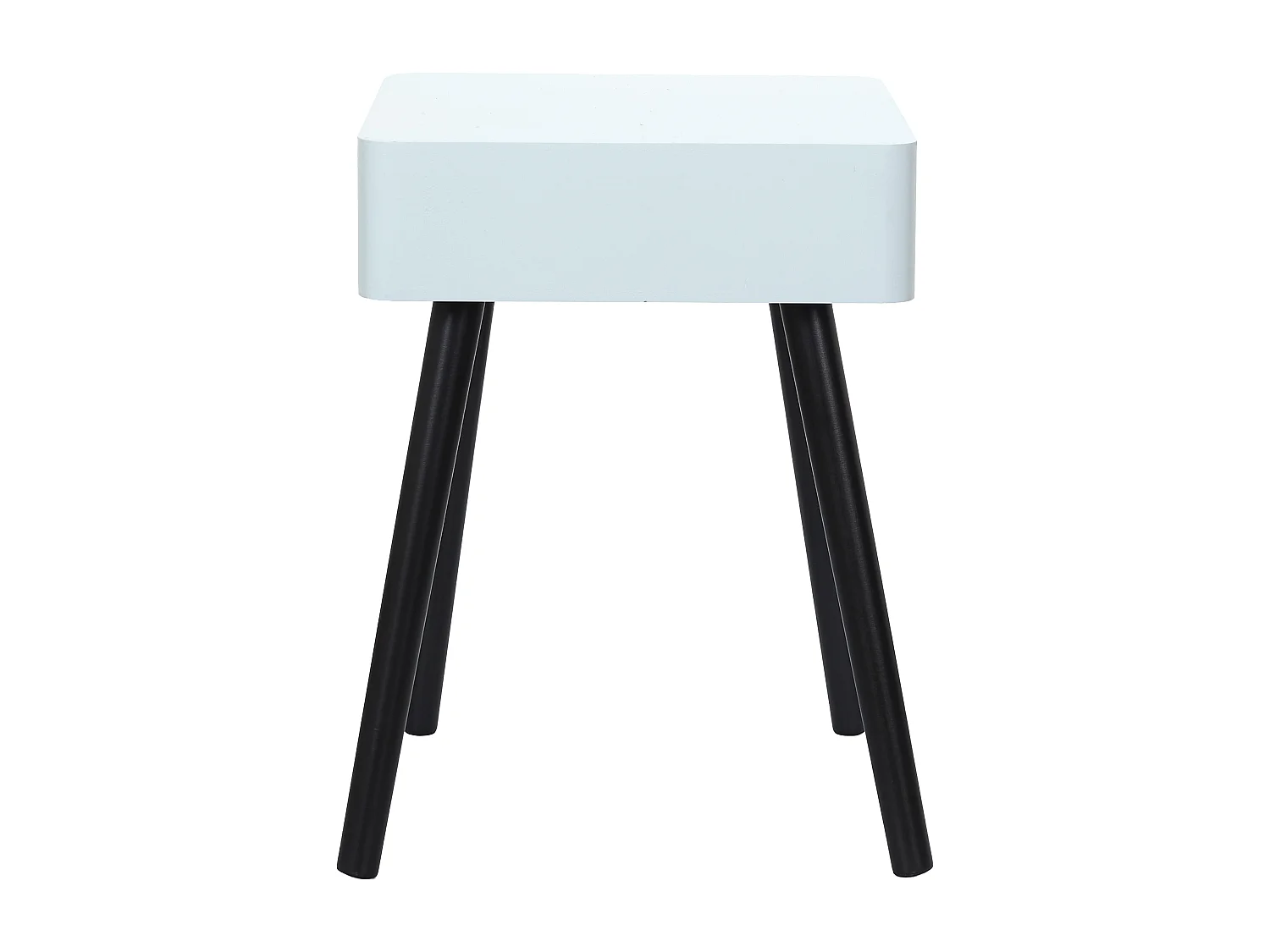 Chevet 1 Tiroir En Bois Gris Noir, Gris