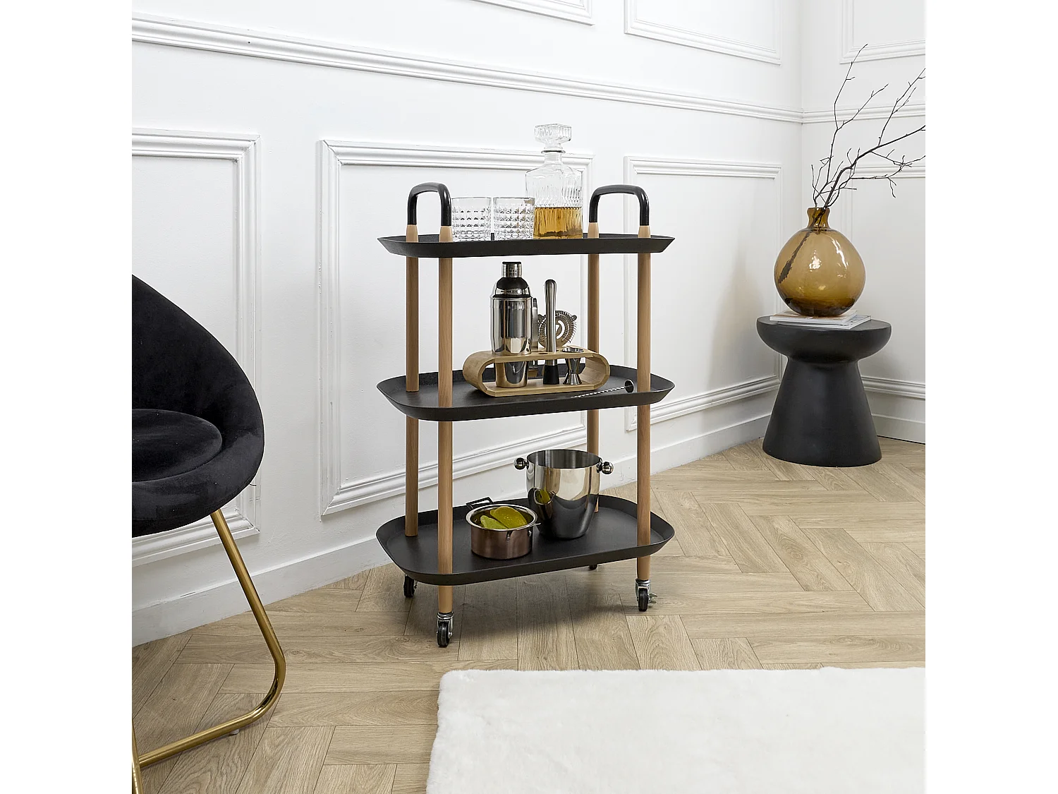 Desserte Kaleo Noir Noir, Marron