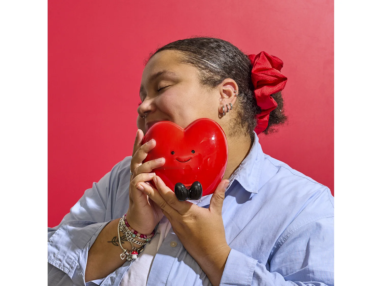 Tirelire Cœur Kawaii Rouge