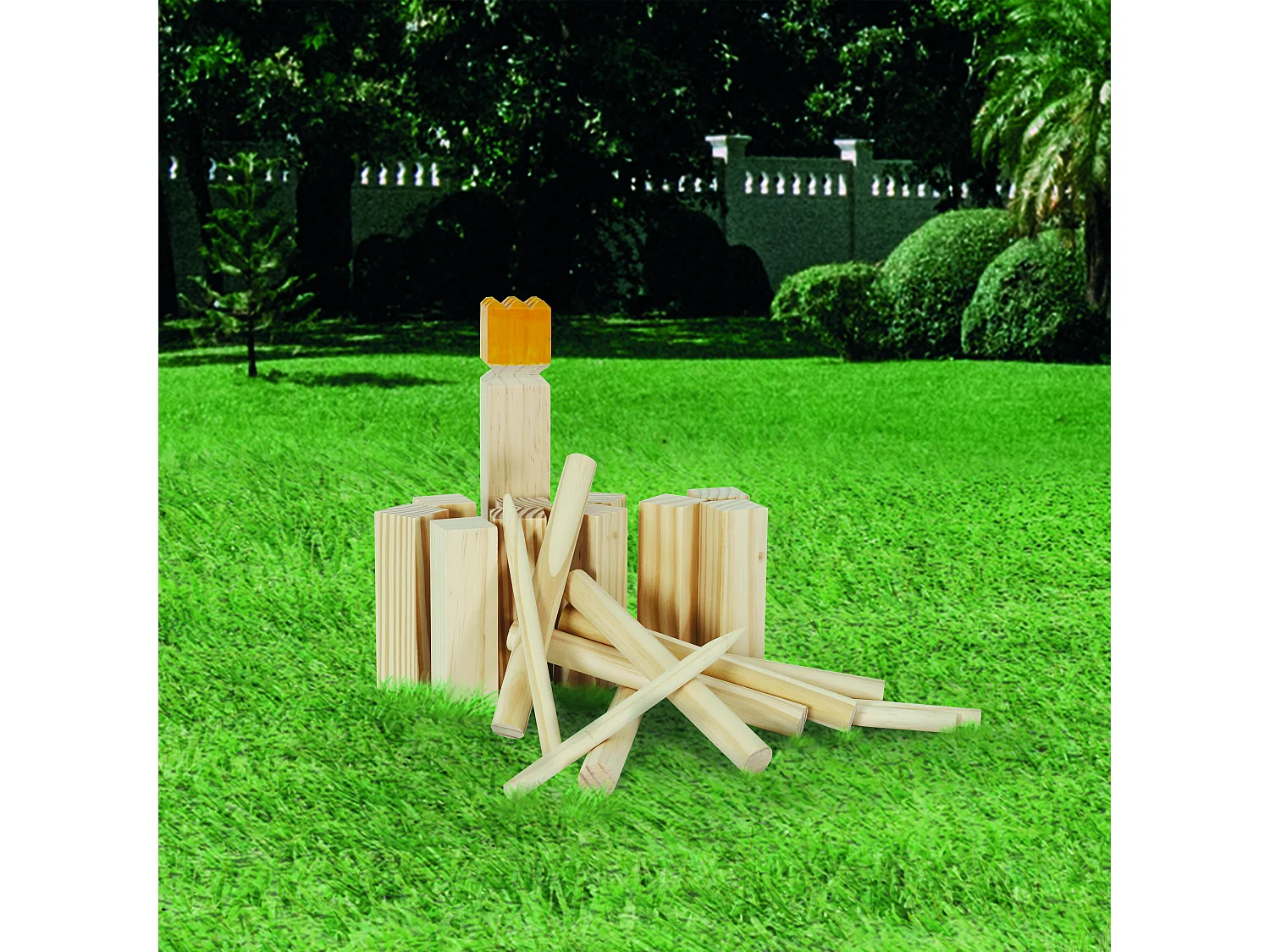 Jeu Du Kubb Jeu Traditionnel Scandinave Marron