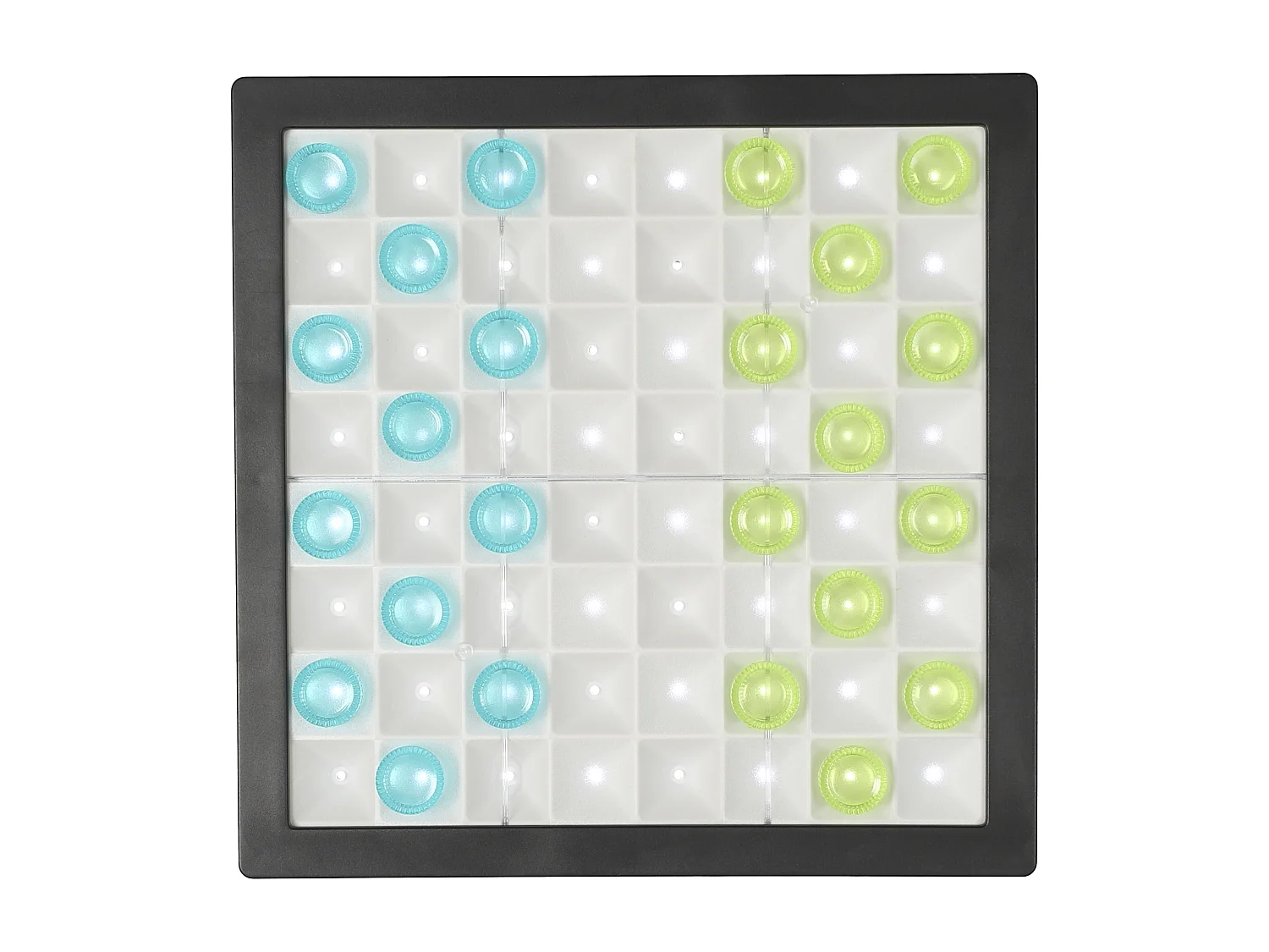 Jeu De Dames Transparent Led Noir, Blanc, Vert, Bleu